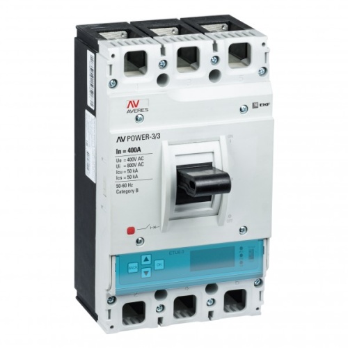 Автоматический выключатель AV POWER-3/3 400А 50kA ETU6.2 | код. mccb-33-400-6.2-av | EKF 